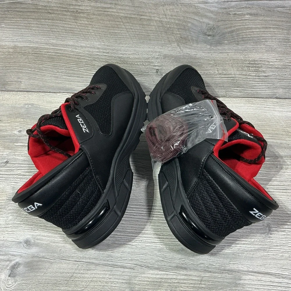 NEW Zeba Mens Sneakers Size 14 M Hands Free Comfort Walking Shoes Black Red